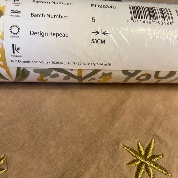 A Street Studios Chilton Yellow Wildflowers Floral Wallpaper sold@ Anthropologie - Picture 6 of 8